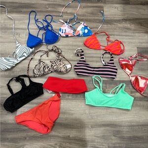 Colorful Bikini Top and Bottom Set